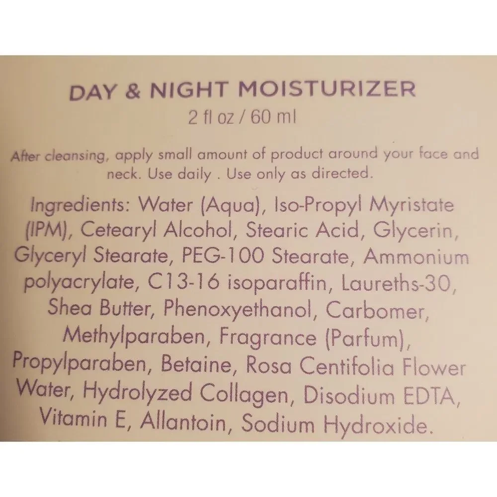 Renew Day & Night Skincare & Eye Cream Rose Collagen Retinol Peptides 2 Oz Each